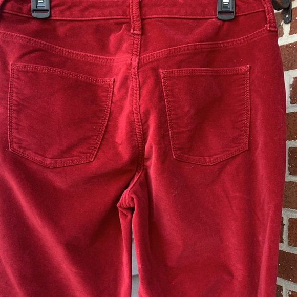 Women’s red, velvet-style dress pants size 12 - Picture 4 of 5